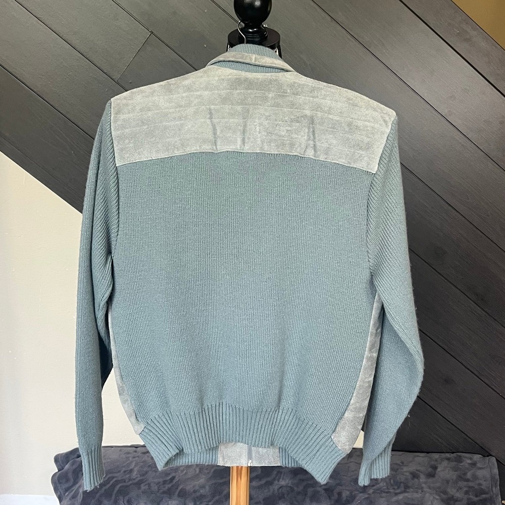 Maker's Choice Suede Leather/Knit Jacket‎ Vintage 70's - Picture 7 of 9